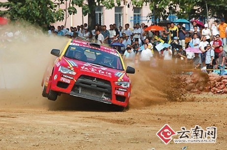 中国汽车拉力锦标赛红河车手短道赛第一