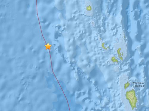 印度南部海域发生5.9级地震震源深度10公里