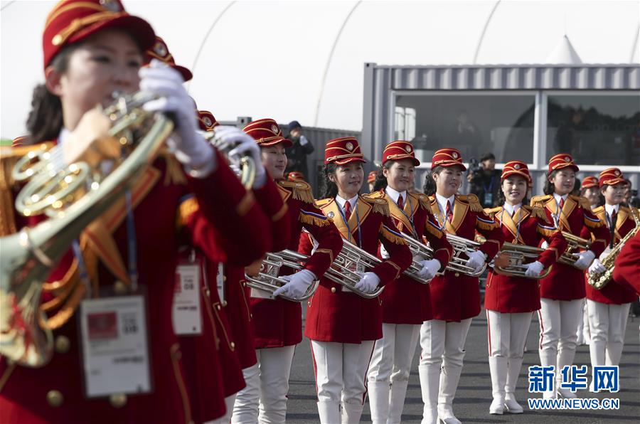 （冬奥会）（7）朝鲜体育代表团举行升旗仪式