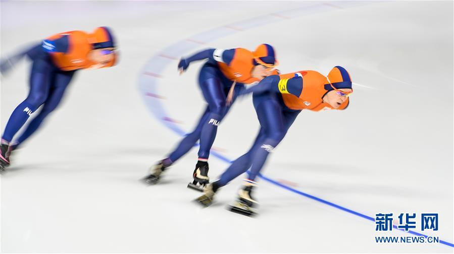 （冬奥会）（18）速度滑冰——女子团体追逐赛赛况