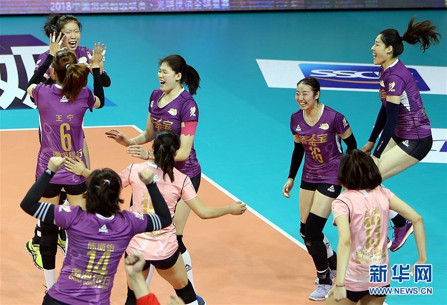 （体育）（1）排球——女排联赛决赛：天津队夺冠