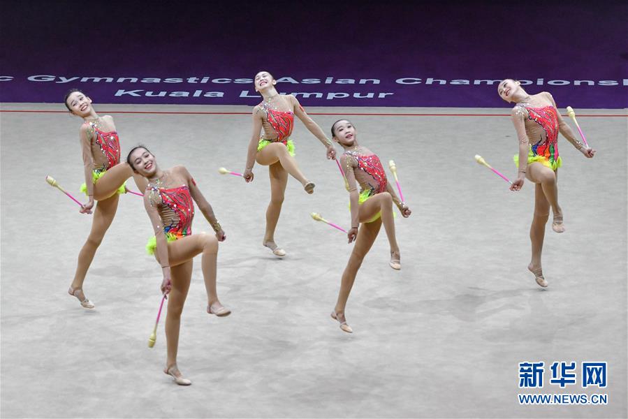 （体育）（1）艺术体操——亚洲锦标赛：中国队获得少年组集体全能亚军