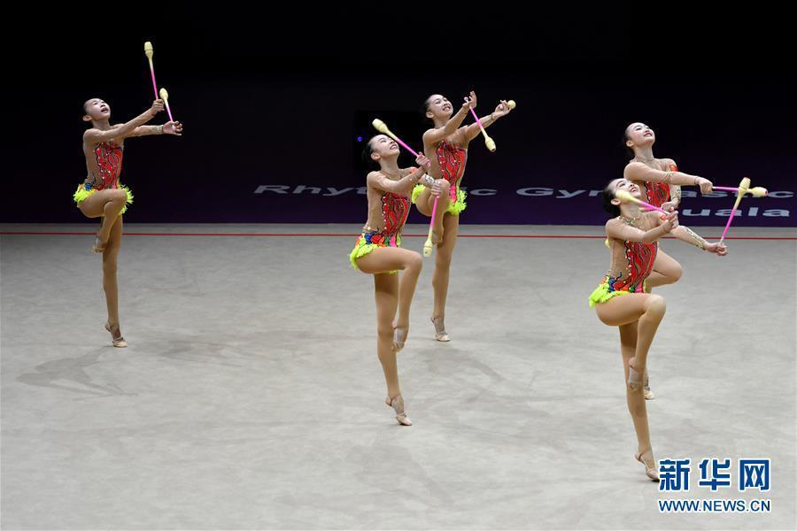 （体育）（6）艺术体操——2018亚洲艺术体操锦标赛：少年组集体10棒赛况