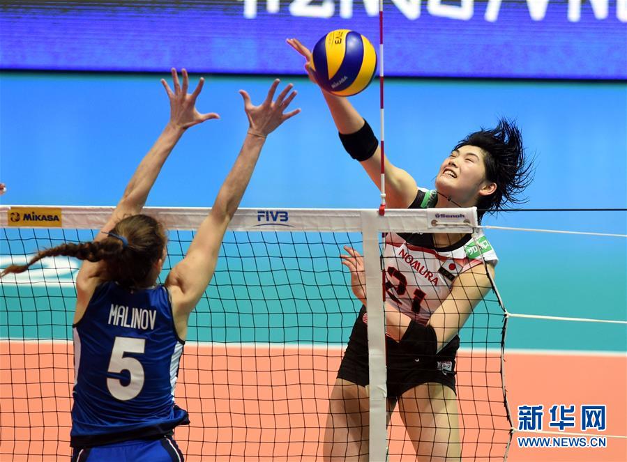 （体育）（4）排球——世界女排联赛香港站：日本队胜意大利队