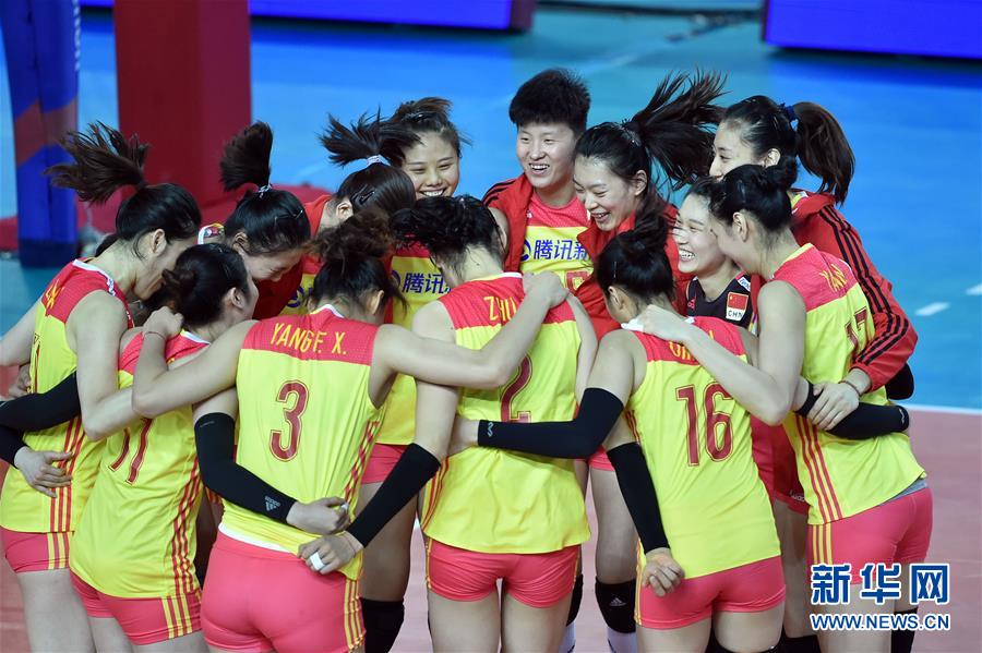 （体育）（1）排球——世界女排联赛江门站：中国胜俄罗斯