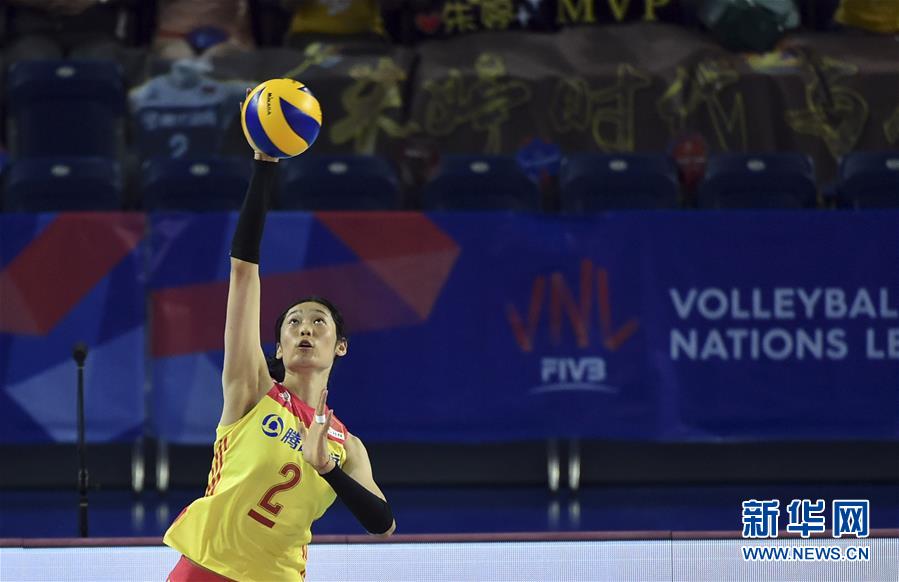（体育）（8）排球——世界女排联赛江门站：中国胜俄罗斯