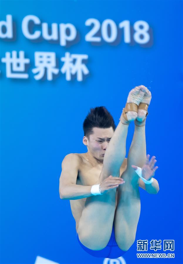 (体育)(2)跳水——世界杯:陈艾森获得男子十米跳台冠军