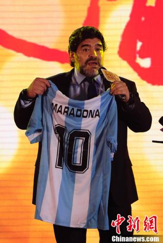 资料图：一代球王马拉多纳也未能带领阿根廷队实现世界杯卫冕。<a target='_blank' href='http://www.chinanews.com/'><p align=