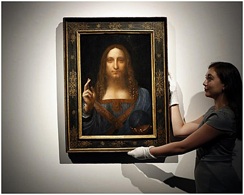 达芬奇名画《救世主》在拍卖会上天价卖出 或是赝品