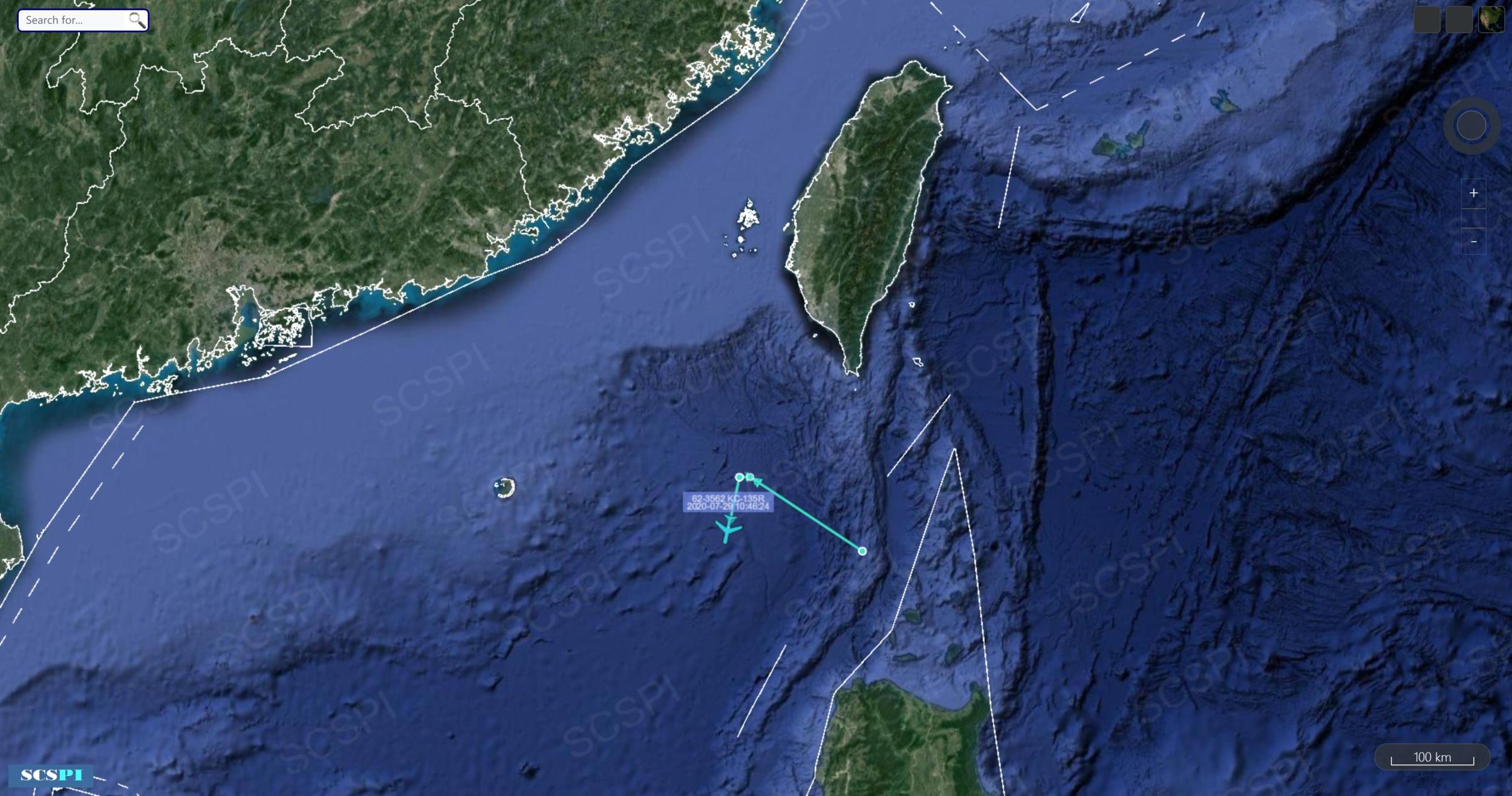 美军又派P-8A进入南海上空  距中国广东海岸最近约96.5公里