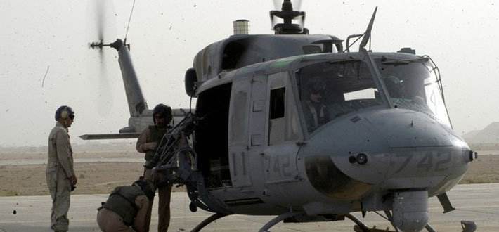 美空军一架直升机遭枪击 造成一名飞行员受伤