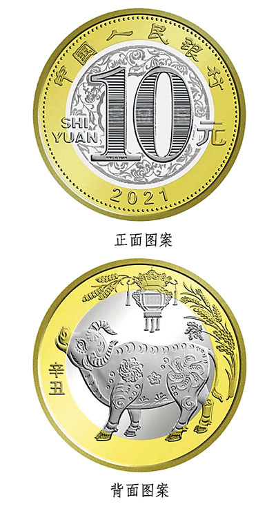 央行将于一月二十九日发行贺岁普通纪念币一枚——牛年贺岁纪念币来啦！