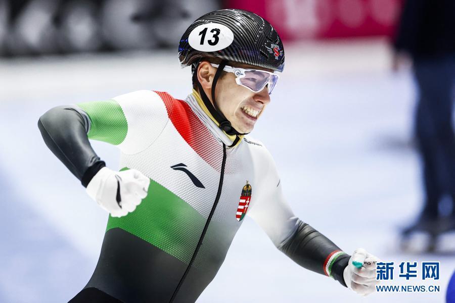 短道速滑——世锦赛：匈牙利选手刘少昂获男子500米冠军