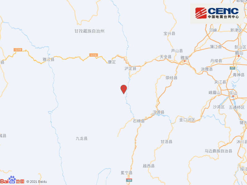 四川泸定县附近发生6.6级左右地震，成都震感强烈