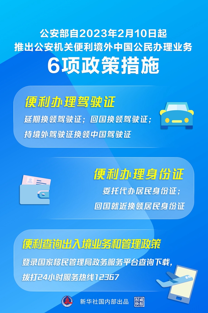 “延期办”“委托办”，公安部推出6项措施便利境外中国公民